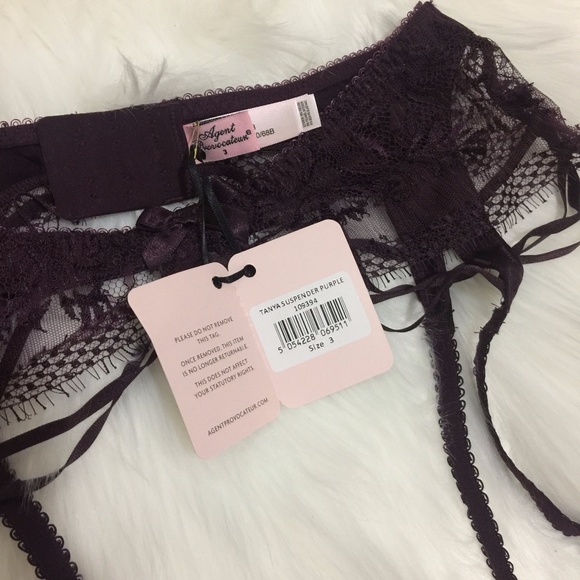 NWT Agent Provocateur Tanya Purple Suspender - Picture 3 of 4